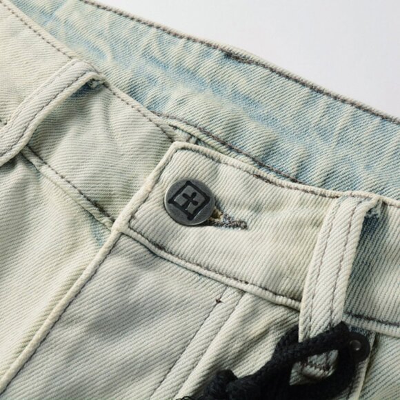 Ksubi Washed Distressed Ripped Raw Edge Skinny Jeans - Picture 3 of 12